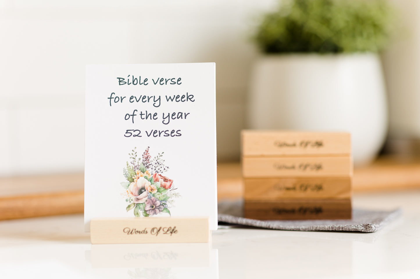 Small 52 Bible verses with Flowers