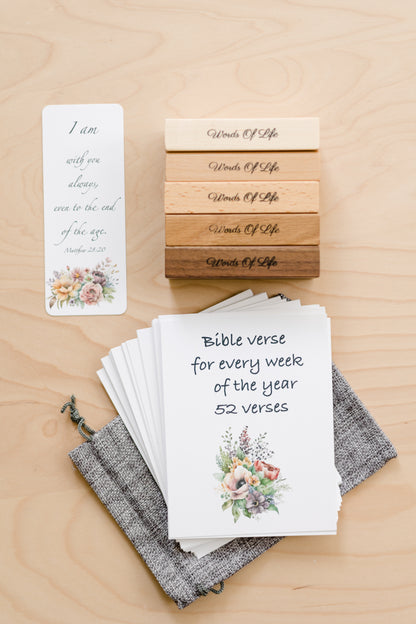 Small 52 Bible verses with Flowers